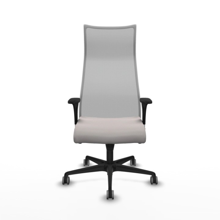 Albacete malla XL sincro malla gris similpiel blanco brazos 1D base nailon ruedas 65mm engomadas