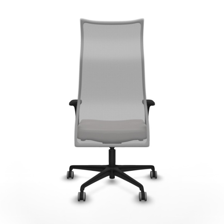 Albacete malla XL sincro malla gris similpiel blanco brazos 1D base nailon ruedas 65mm engomadas