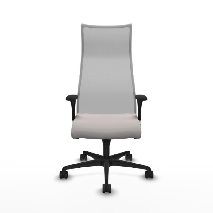 Albacete malla XL sincro malla gris similpiel blanco brazos 1D base nailon ruedas 65mm nailon