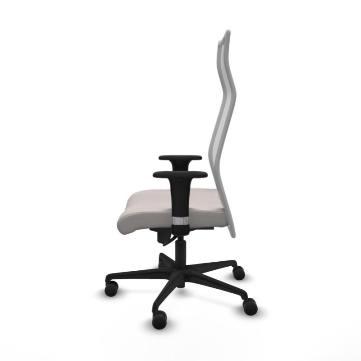 Albacete malla XL sincro malla gris similpiel blanco brazos 1D base nailon ruedas 65mm nailon