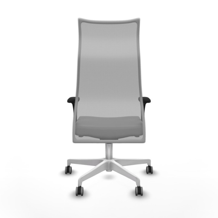 Albacete malla XL sincro malla gris similpiel gris brazos 1D base blanca ruedas 65mm engomadas