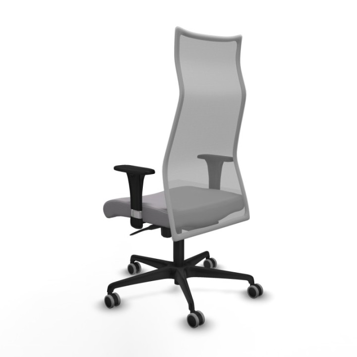 Albacete malla XL sincro malla gris similpiel gris brazos 1D base nailon ruedas 65mm engomadas