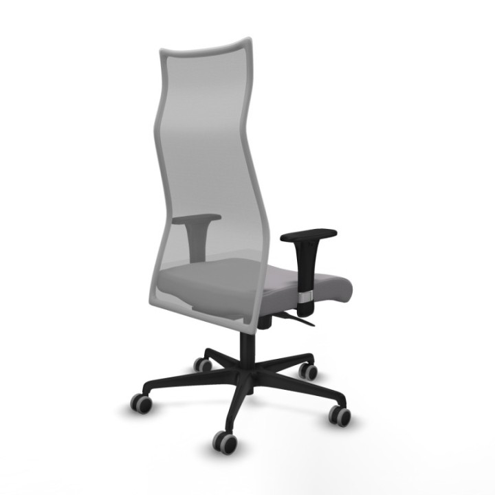 Albacete malla XL sincro malla gris similpiel gris brazos 1D base nailon ruedas 65mm engomadas