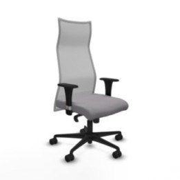 Albacete malla XL sincro malla gris similpiel gris brazos 1D base nailon ruedas 65mm nailon