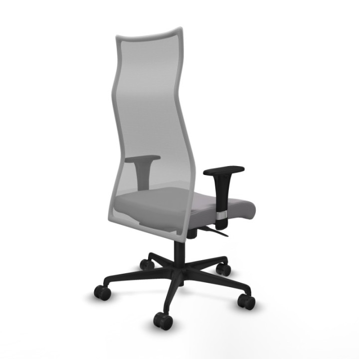 Albacete malla XL sincro malla gris similpiel gris brazos 1D base nailon ruedas 65mm nailon