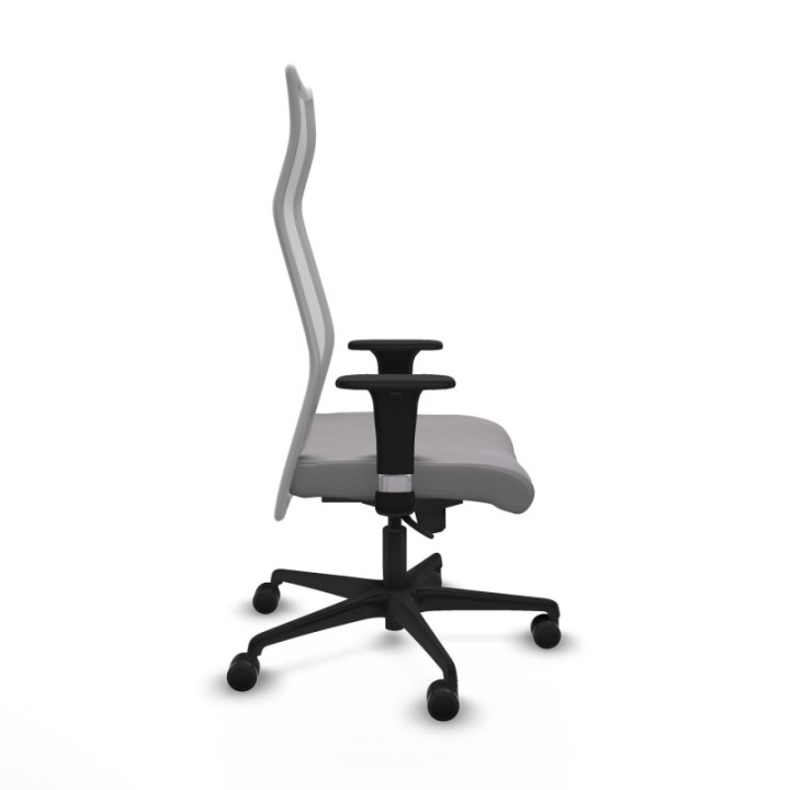 Albacete malla XL sincro malla gris similpiel gris brazos 1D base nailon ruedas 65mm nailon