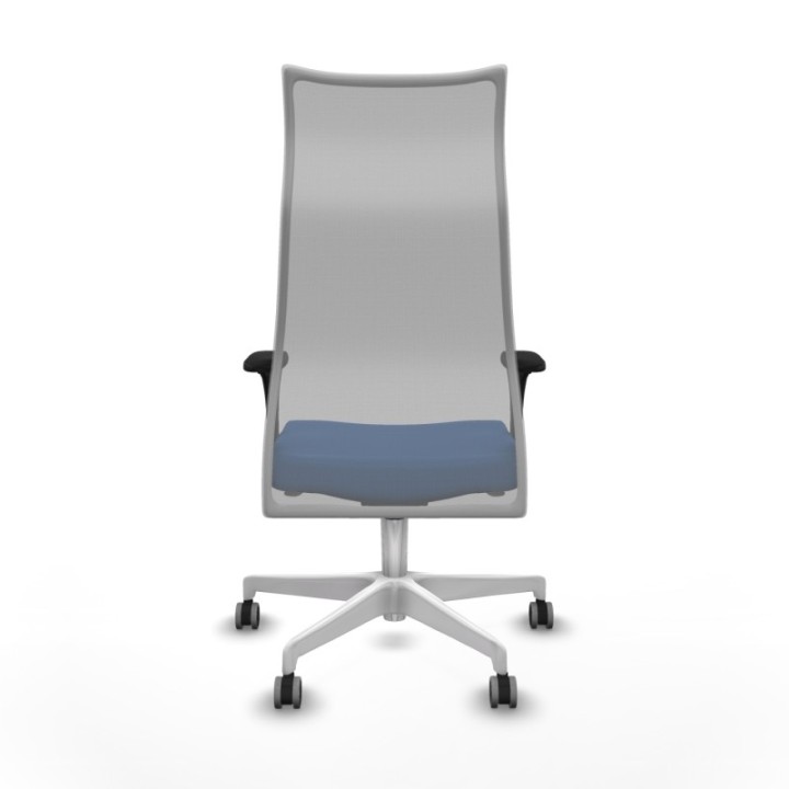 Albacete malla XL sincro malla gris similpiel azul brazos 1D base blanca ruedas 65mm engomadas