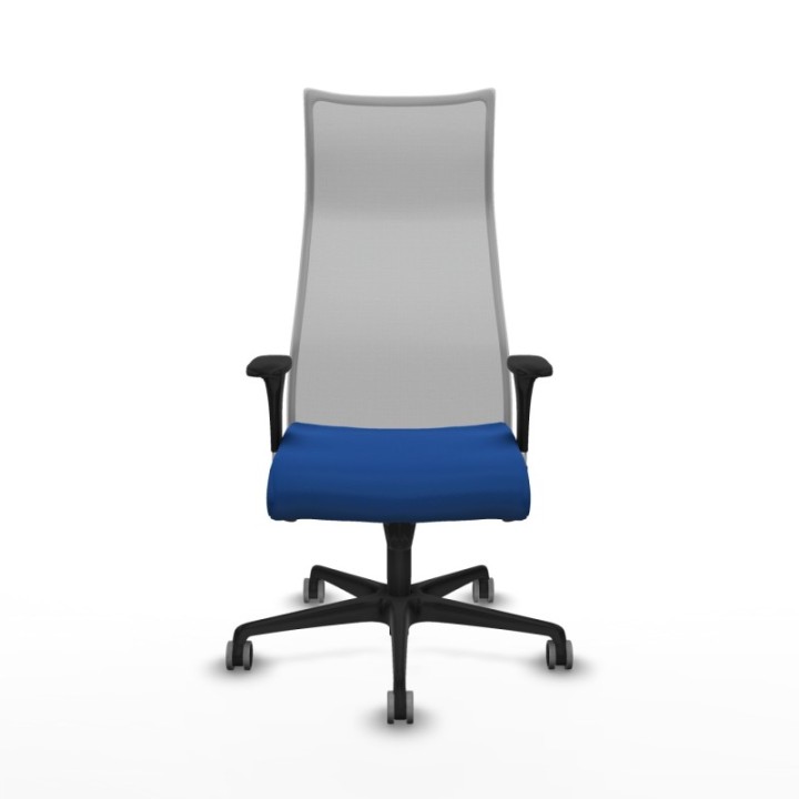 Albacete malla XL sincro malla gris similpiel azul brazos 1D base nailon ruedas 65mm engomadas