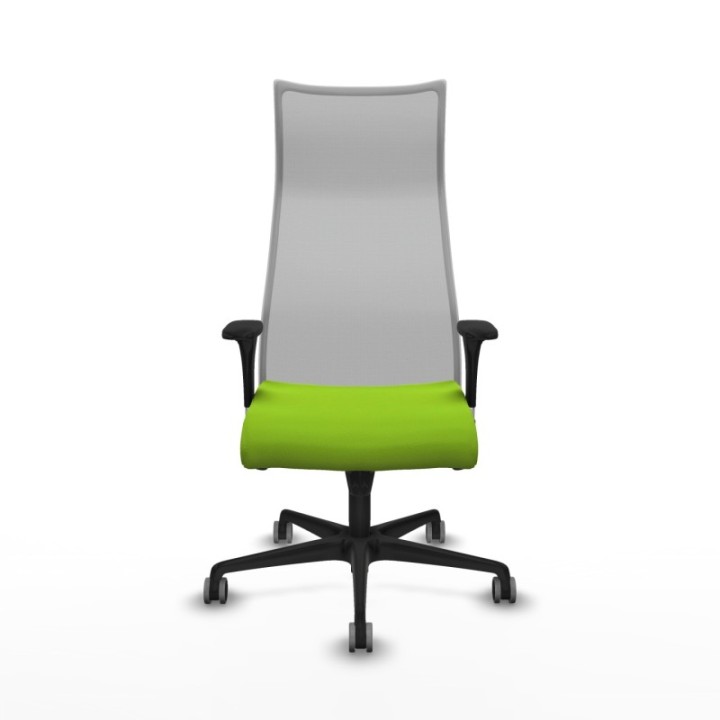 Albacete malla XL sincro malla gris similpiel pistacho brazos 1D base nailon ruedas 65mm engomadas