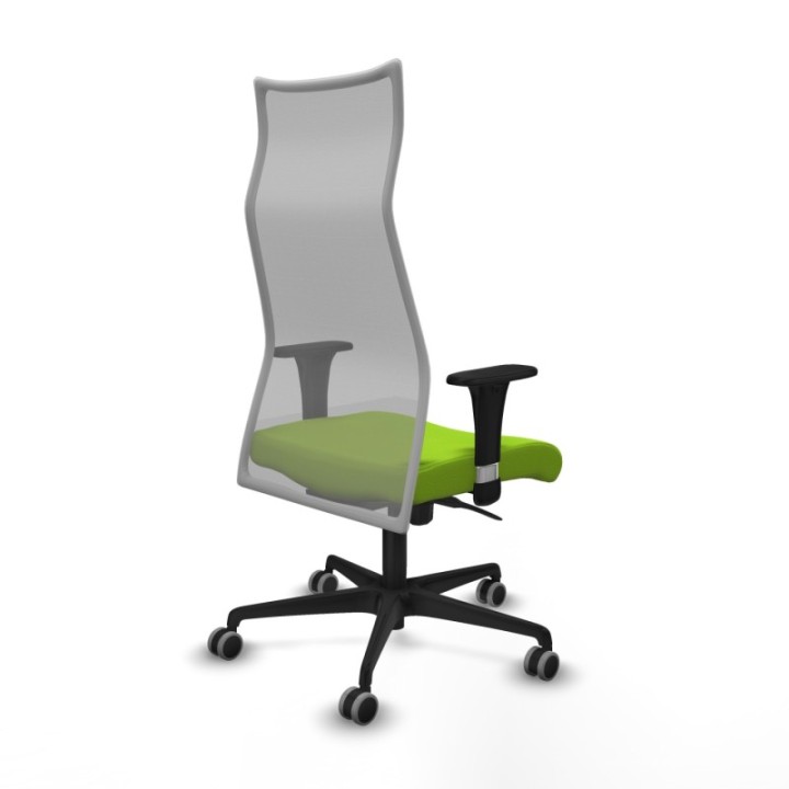 Albacete malla XL sincro malla gris similpiel pistacho brazos 1D base nailon ruedas 65mm engomadas