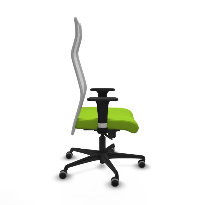 Albacete malla XL sincro malla gris similpiel pistacho brazos 1D base nailon ruedas 65mm engomadas