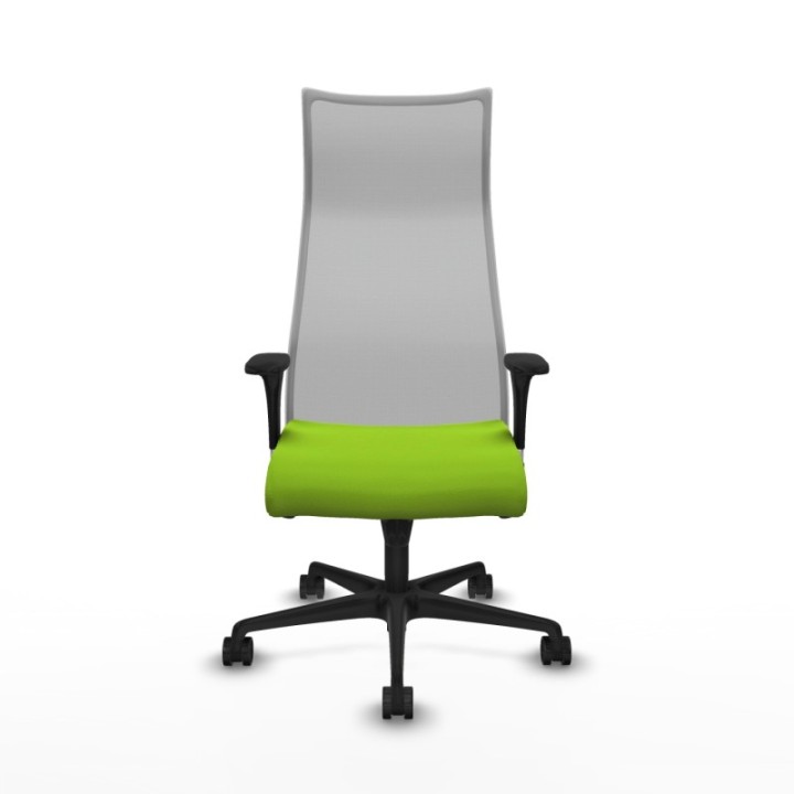 Albacete malla XL sincro malla gris similpiel pistacho brazos 1D base nailon ruedas 65mm nailon