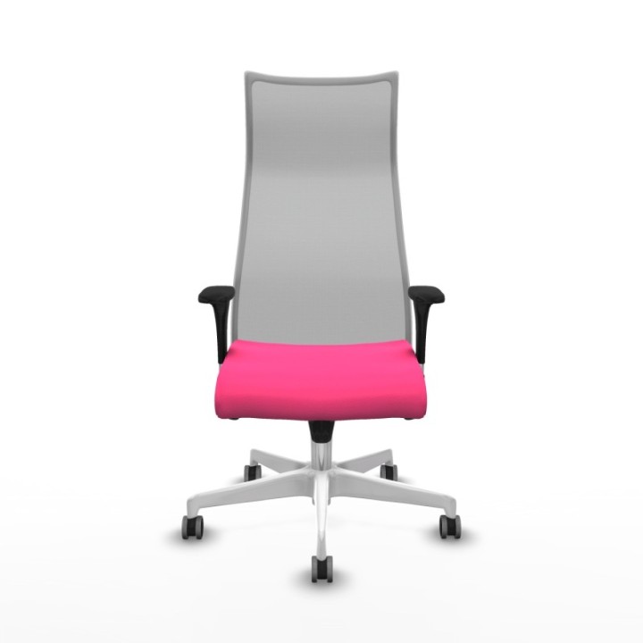 Albacete malla XL sincro malla gris similpiel rosa brazos 1D base blanca ruedas 65mm engomadas