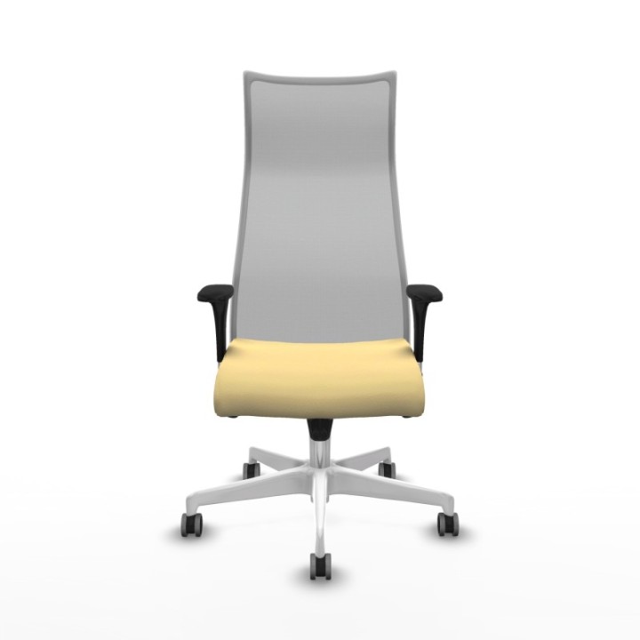 Albacete malla XL sincro malla gris similpiel crema brazos 1D base blanca ruedas 65mm engomadas