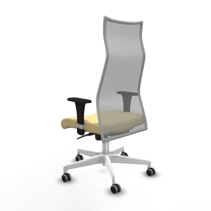 Albacete malla XL sincro malla gris similpiel crema brazos 1D base blanca ruedas 65mm engomadas