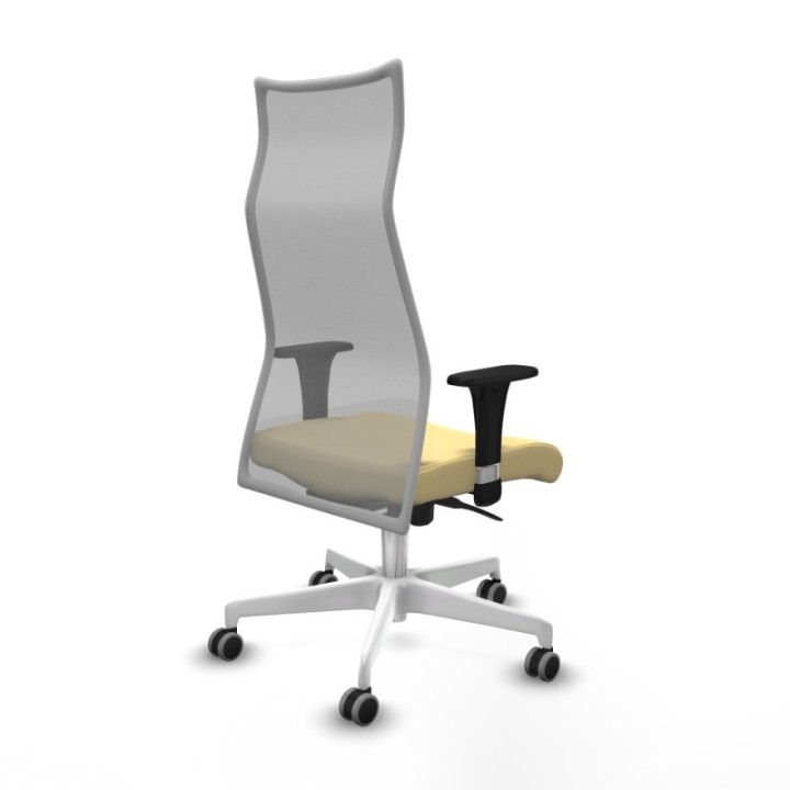 Albacete malla XL sincro malla gris similpiel crema brazos 1D base blanca ruedas 65mm engomadas