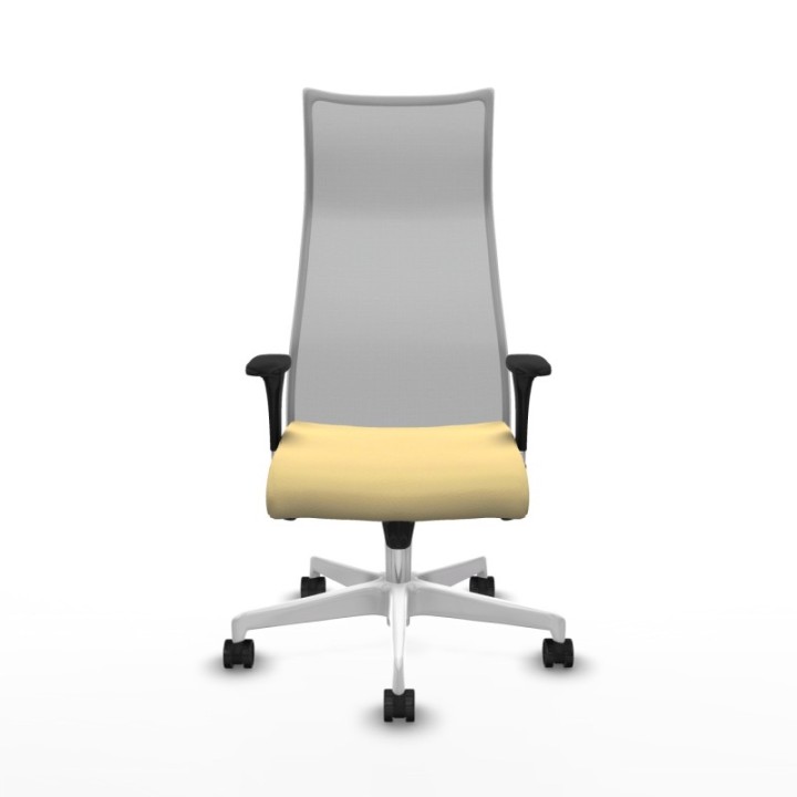 Albacete malla XL sincro malla gris similpiel crema brazos 1D base blanca ruedas 65mm nailon