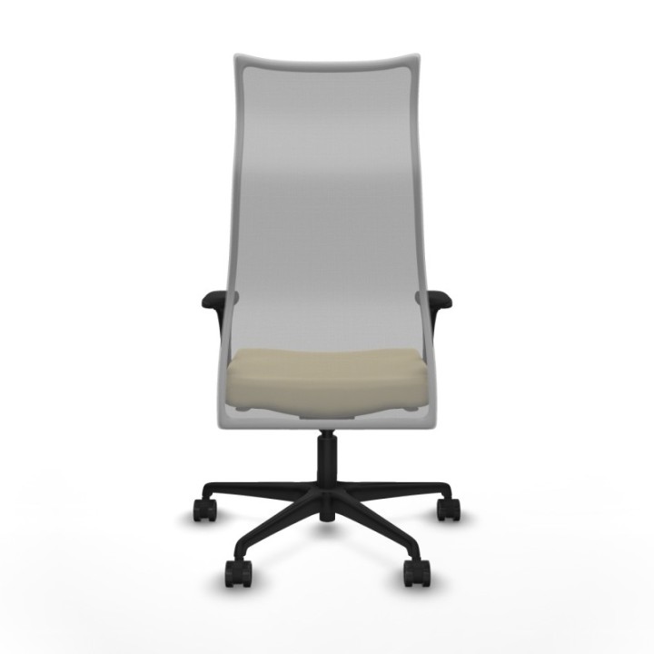 Albacete malla XL sincro malla gris similpiel crema brazos 1D base nailon ruedas 65mm nailon