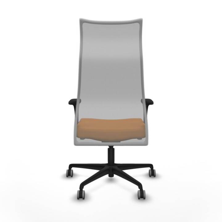 Albacete malla XL sincro malla gris similpiel naranja brazos 1D base nailon ruedas 65mm engomadas