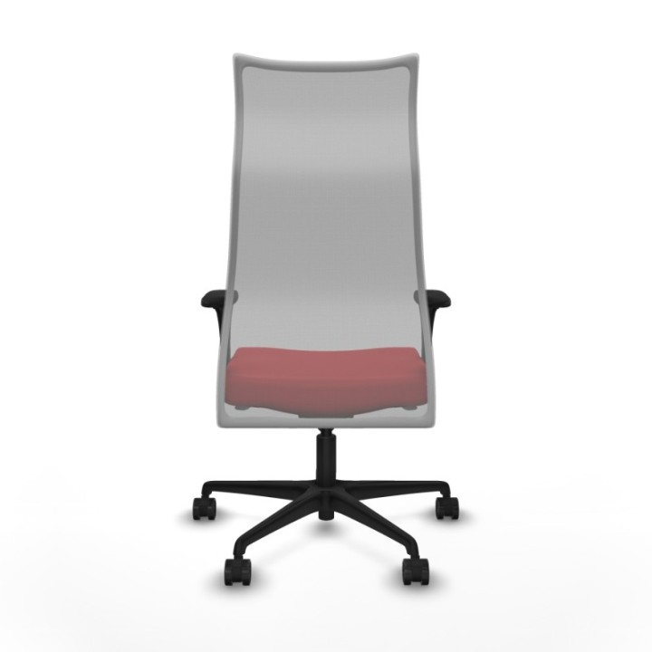 Albacete malla XL sincro malla gris similpiel rojo brazos 1D base nailon ruedas 65mm nailon