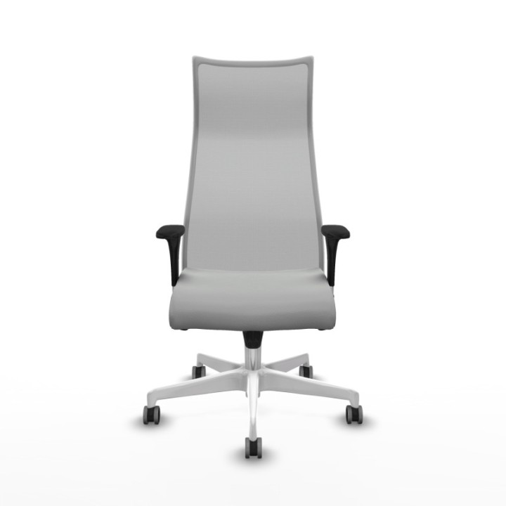 Albacete malla XL sincro malla gris similpiel gris claro brazos 1D base blanca ruedas 65mm engomadas