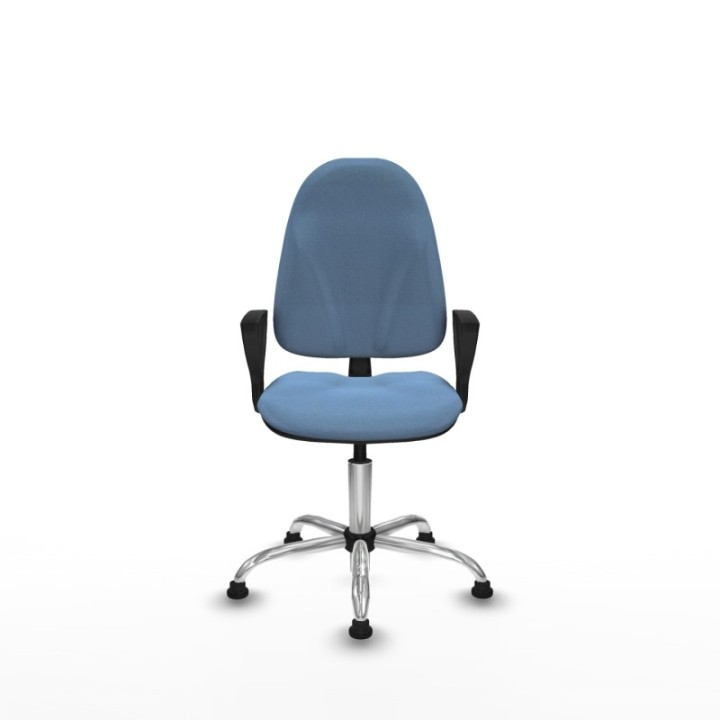 Algarra CP bali azul cielo brazos fijos base cromada topes