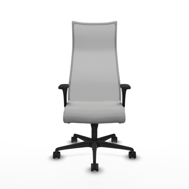 Albacete malla XL sincro malla gris similpiel gris claro brazos 1D base nailon ruedas 65mm nailon