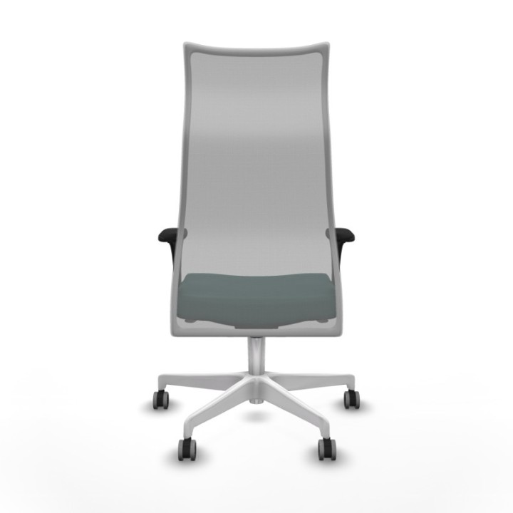 Albacete malla XL sincro malla gris similpiel verde botella brazos 1D base blanca ruedas 65mm engomadas