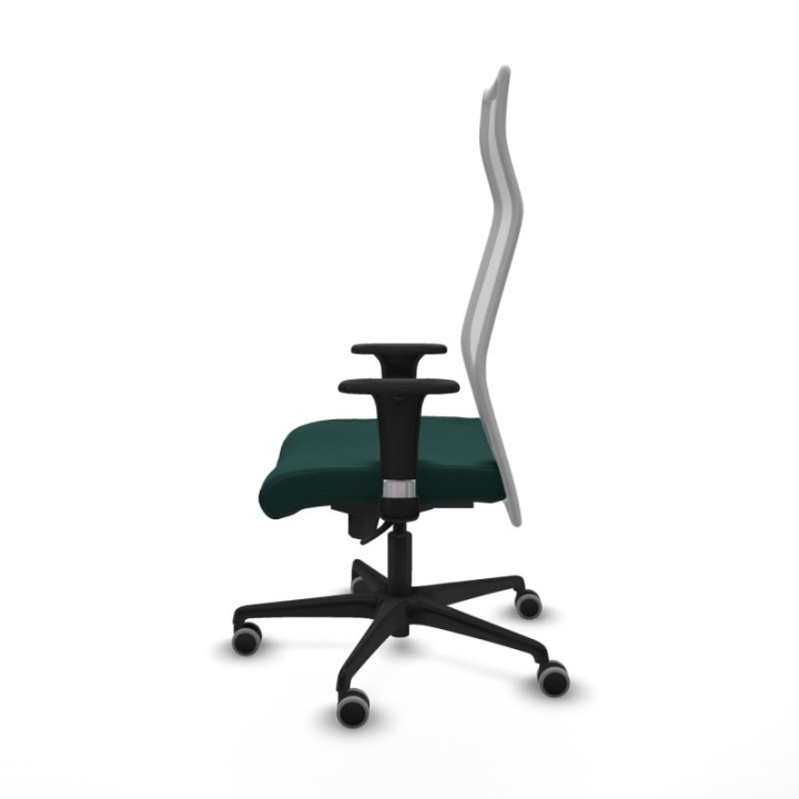 Albacete malla XL sincro malla gris similpiel verde botella brazos 1D base nailon ruedas 65mm engomadas