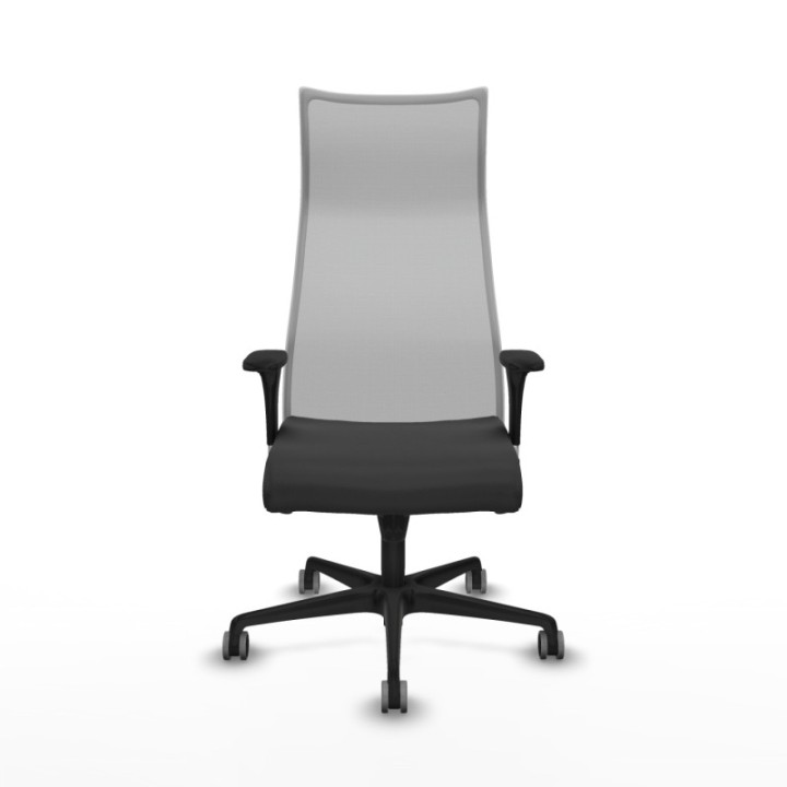 Albacete malla XL sincro malla gris similpiel gris oscuro brazos 1D base nailon ruedas 65mm engomadas