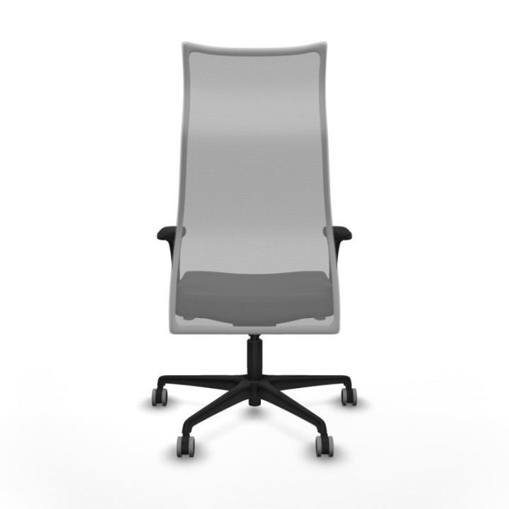 Albacete malla XL sincro malla gris similpiel gris oscuro brazos 1D base nailon ruedas 65mm engomadas