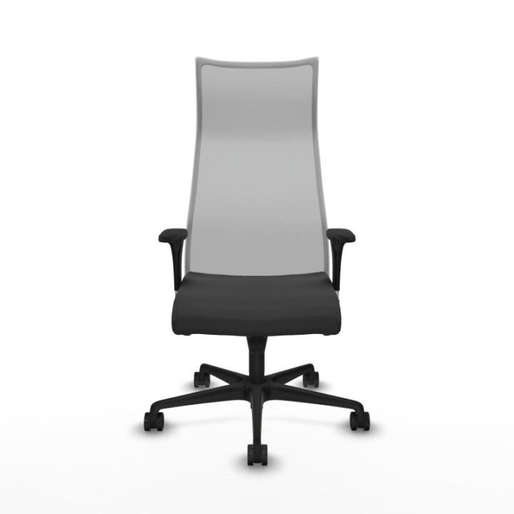 Albacete malla XL sincro malla gris similpiel gris oscuro brazos 1D base nailon ruedas 65mm nailon