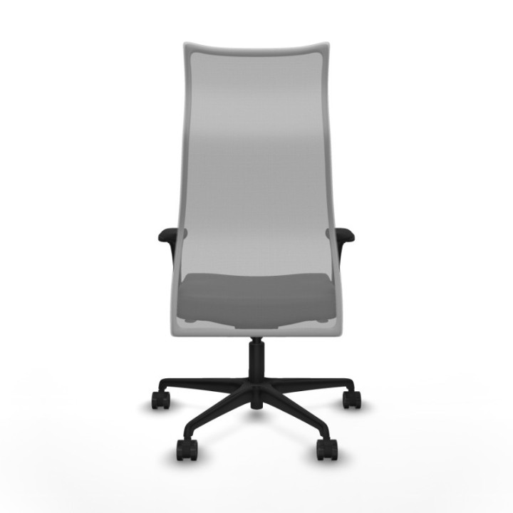 Albacete malla XL sincro malla gris similpiel gris oscuro brazos 1D base nailon ruedas 65mm nailon