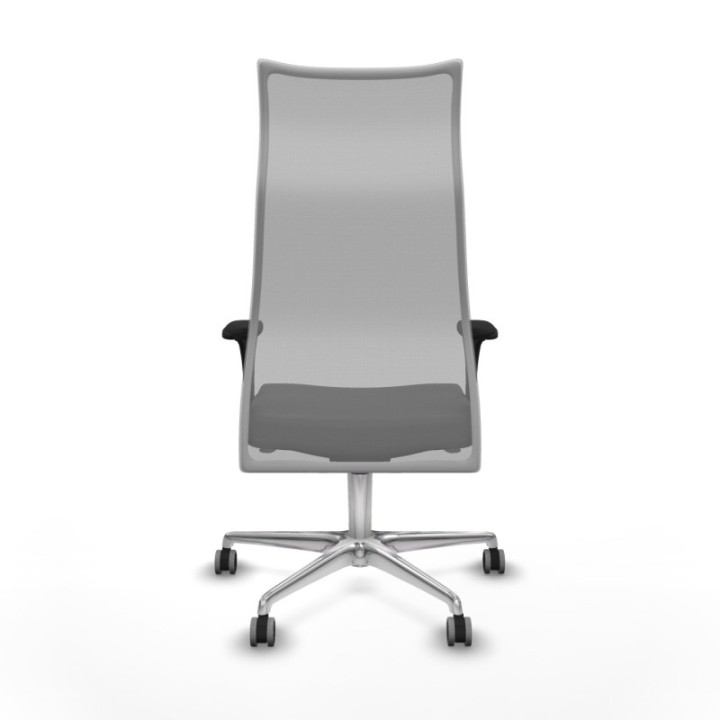 Albacete malla XL sincro malla gris similpiel gris oscuro brazos 1D base aluminio ruedas 65mm engomadas