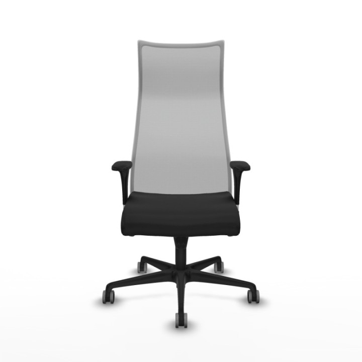 Albacete malla XL sincro malla gris similpiel negro brazos 1D base nailon ruedas 65mm engomadas