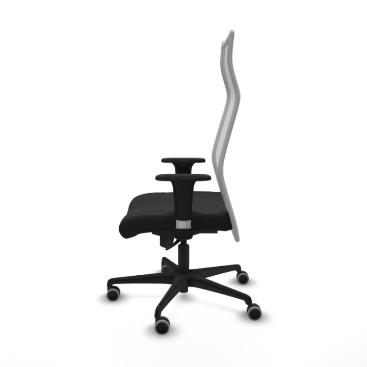 Albacete malla XL sincro malla gris similpiel negro brazos 1D base nailon ruedas 65mm engomadas