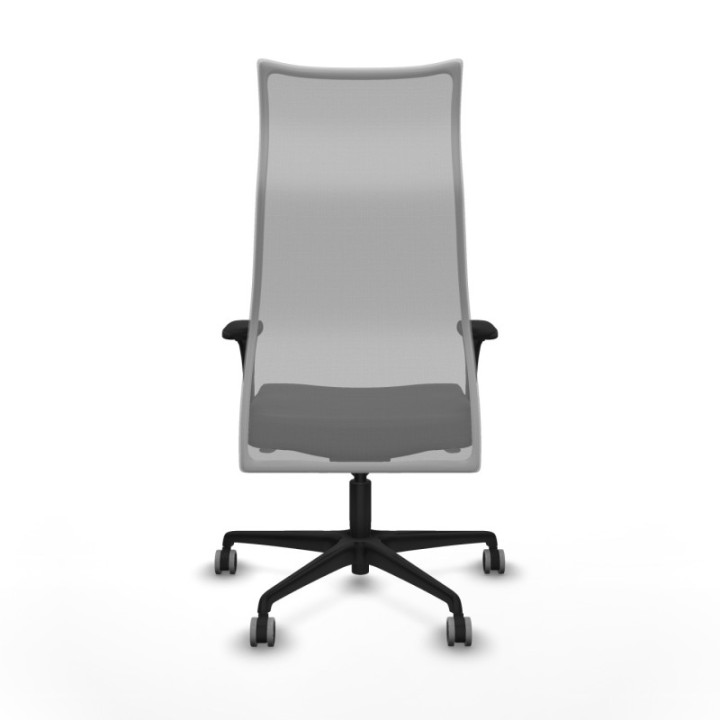 Albacete malla XL sincro malla gris similpiel negro brazos 1D base nailon ruedas 65mm engomadas