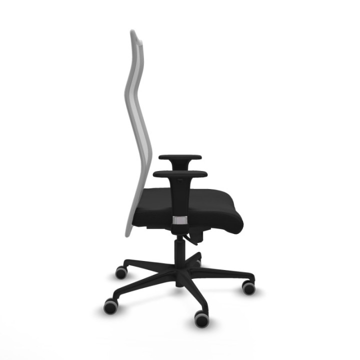 Albacete malla XL sincro malla gris similpiel negro brazos 1D base nailon ruedas 65mm engomadas