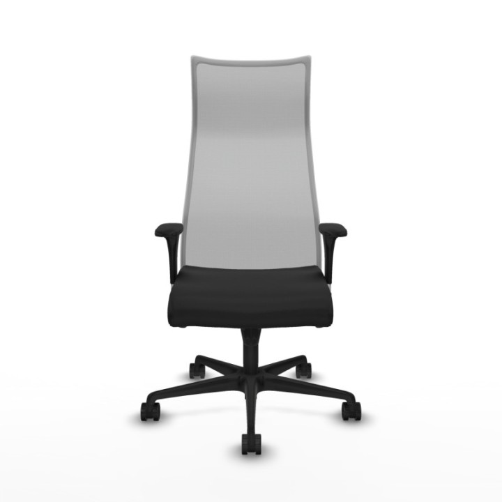 Albacete malla XL sincro malla gris similpiel negro brazos 1D base nailon ruedas 65mm nailon