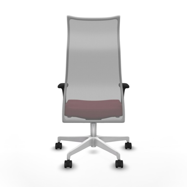 Albacete malla XL sincro malla gris similpiel granate brazos 1D base blanca ruedas 65mm nailon