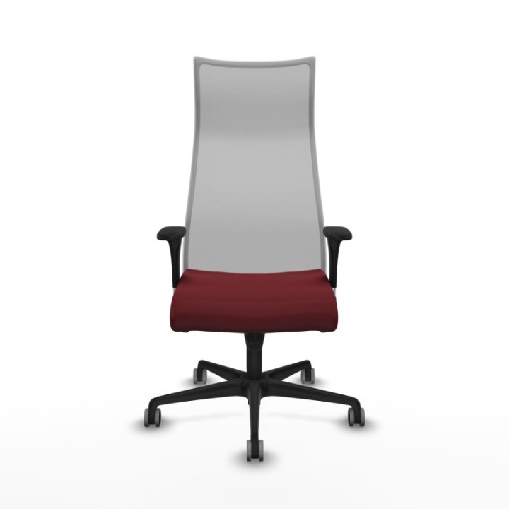 Albacete malla XL sincro malla gris similpiel granate brazos 1D base nailon ruedas 65mm engomadas