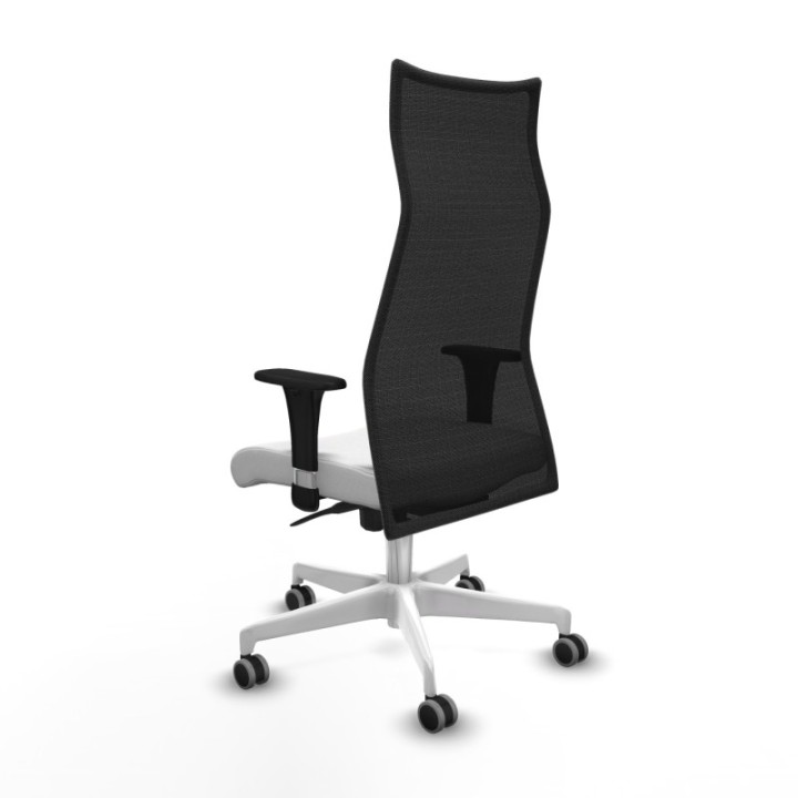 Albacete malla XL sincro malla negra bali blanco brazos 1D base blanca ruedas 65mm engomadas