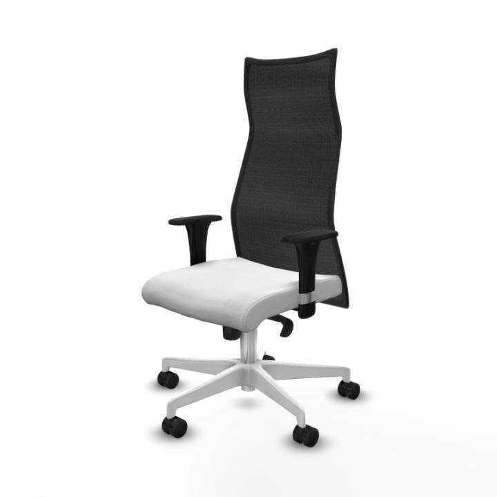 Albacete malla XL sincro malla negra bali blanco brazos 1D base blanca ruedas 65mm nailon