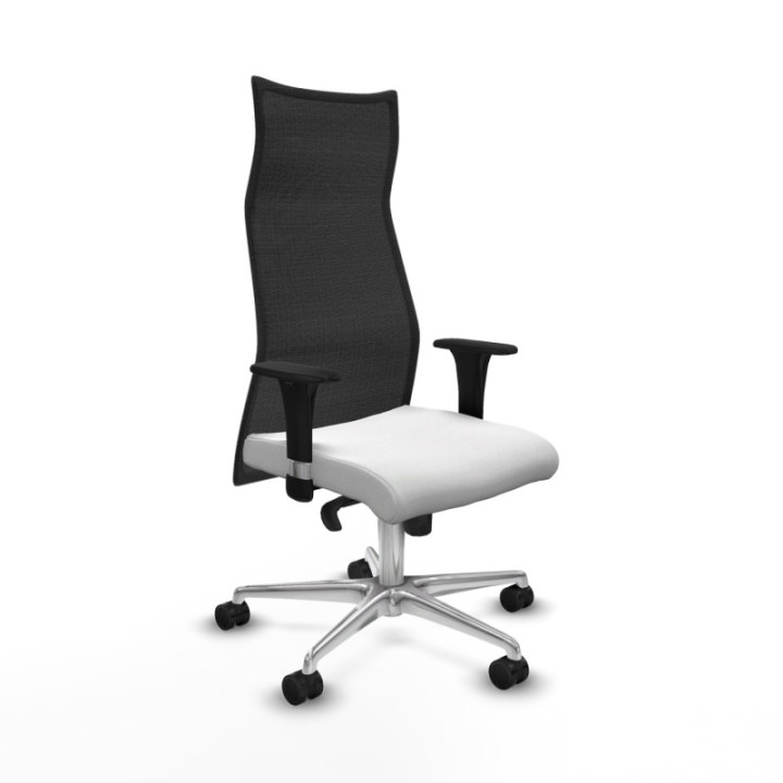 Albacete malla XL sincro malla negra bali blanco brazos 1D base aluminio ruedas 65mm nailon