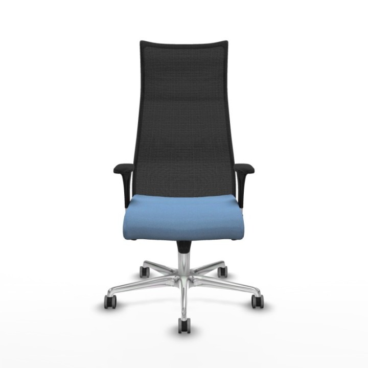 Albacete malla XL sincro malla negra bali azul cielo brazos 1D base aluminio ruedas 65mm engomadas