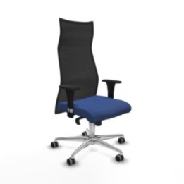 Albacete malla XL sincro malla negra bali azul marino brazos 1D base aluminio ruedas 65mm engomadas