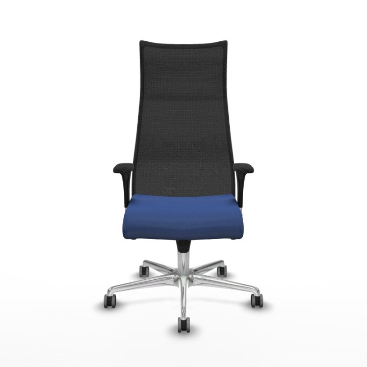 Albacete malla XL sincro malla negra bali azul marino brazos 1D base aluminio ruedas 65mm engomadas