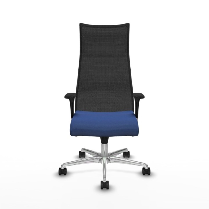 Albacete malla XL sincro malla negra bali azul marino brazos 1D base aluminio ruedas 65mm nailon