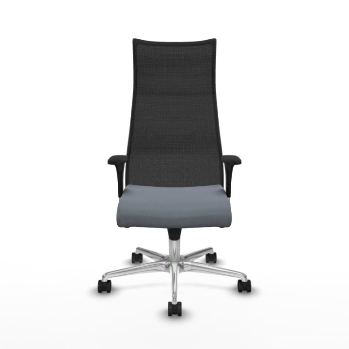 Albacete malla XL sincro malla negra bali gris brazos 1D base aluminio ruedas 65mm nailon