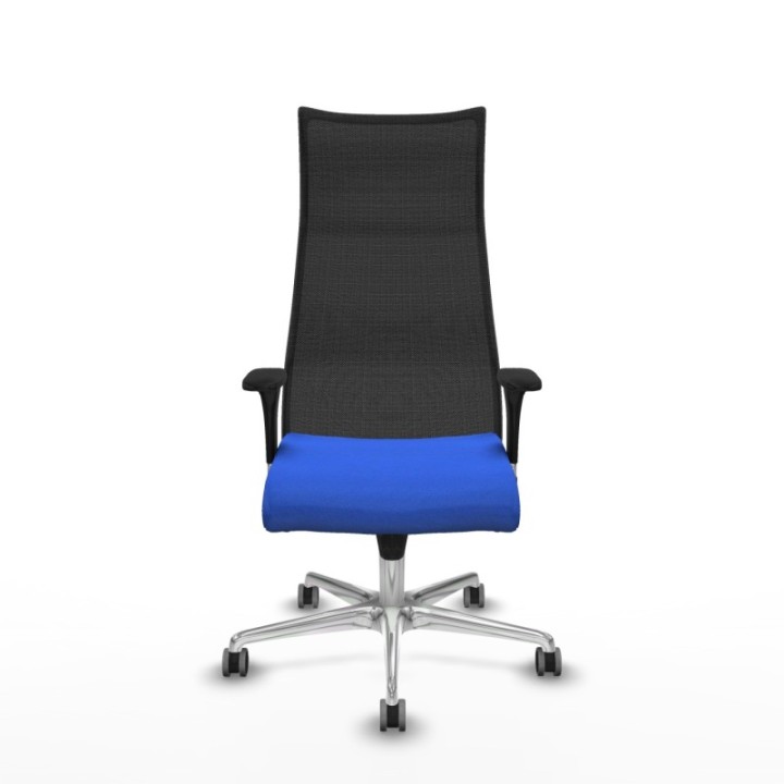 Albacete malla XL sincro malla negra bali azul brazos 1D base aluminio ruedas 65mm engomadas